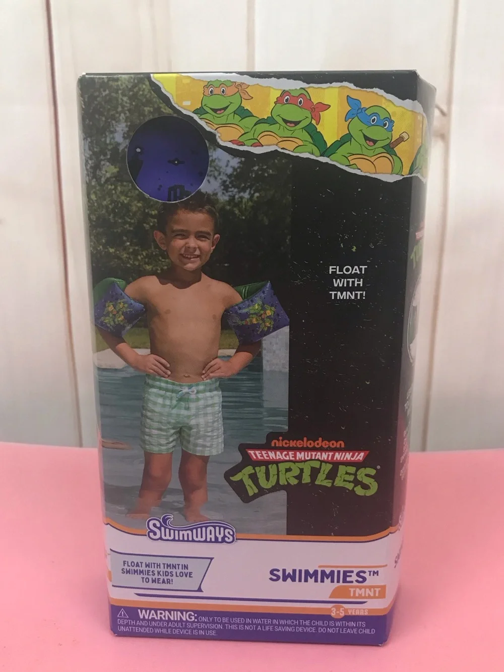 Teenage Mutant Ninja Turtles Blue Swimways Swim Arm Floaties size 3-5 year olds